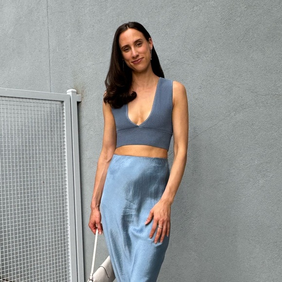 Aritzia Babaton Sculpt Knit Deep V Tank - Picture 2 of 5